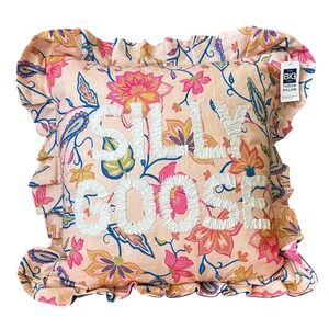 The Big One Floral 'Silly Goose' Throw Pillow Accent Spring Oversized 20" NEW